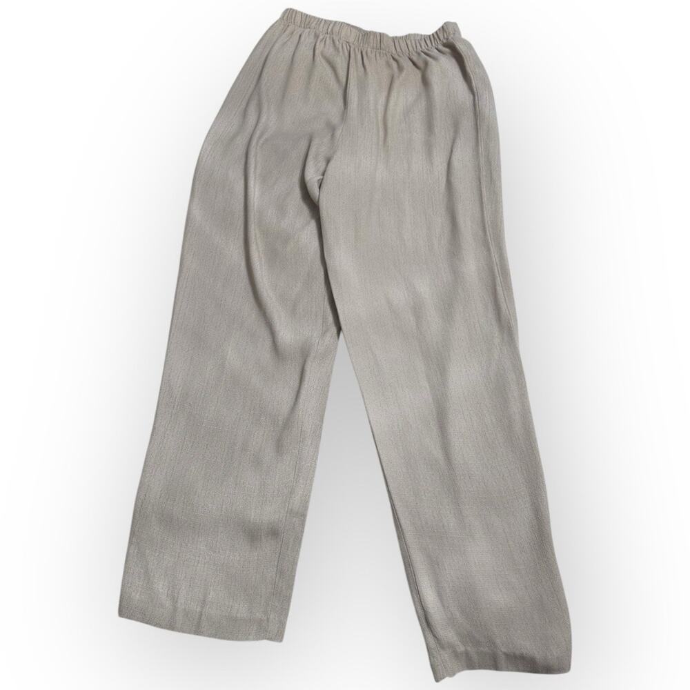 EUC Sheri Martin Vintage Wide Leg Pants | Size 14 | Beige | Made in USA P41